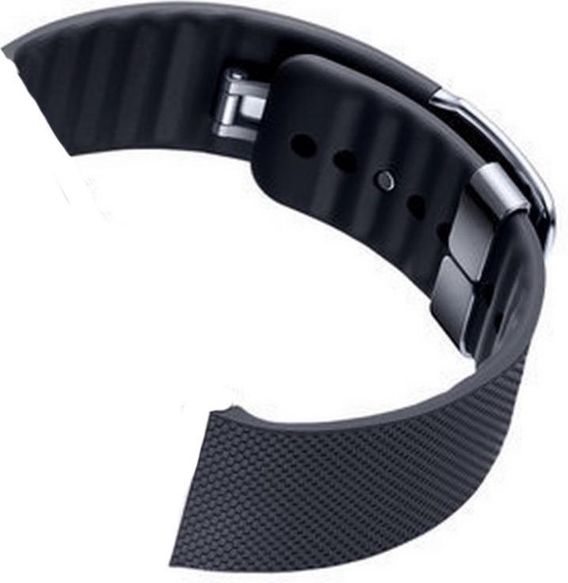 Perioperatieve periode Knipperen monteren Samsung Gear 2/Gear 2 Neo horlogebandje - Zwart van siliconen - Maat M |  bol.com