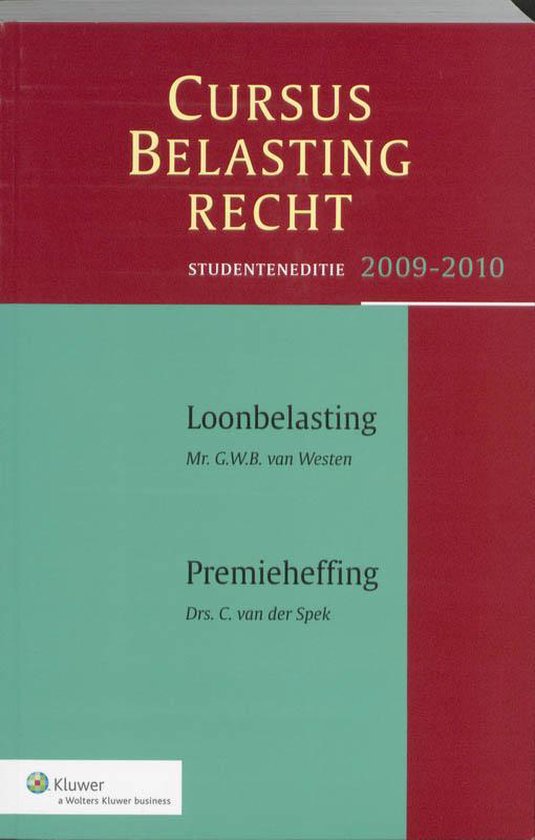 Cursus Belastingrecht Loonbelasting/Premieheffing - cover