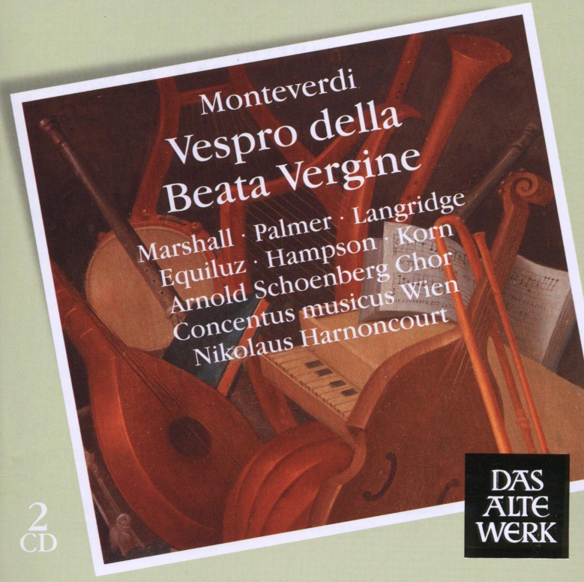 Vespro Monteverdi Vespro Della Beata Vergine, Harnoncourt | CD (album ...