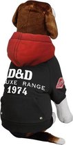 D&D Kleding Dog Jas Deluxe - Zwart Xs 22X35X20 Cm