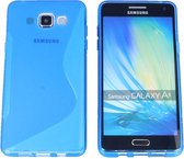 Samsung Galaxy A5 2016 (A510) S Line Gel Silicone Case Hoesje Transparant Blauw Blue
