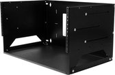 WALL-MOUNT SERVER RACK WITH BUILT-IN SHELF - SOLID STEEL - 4U