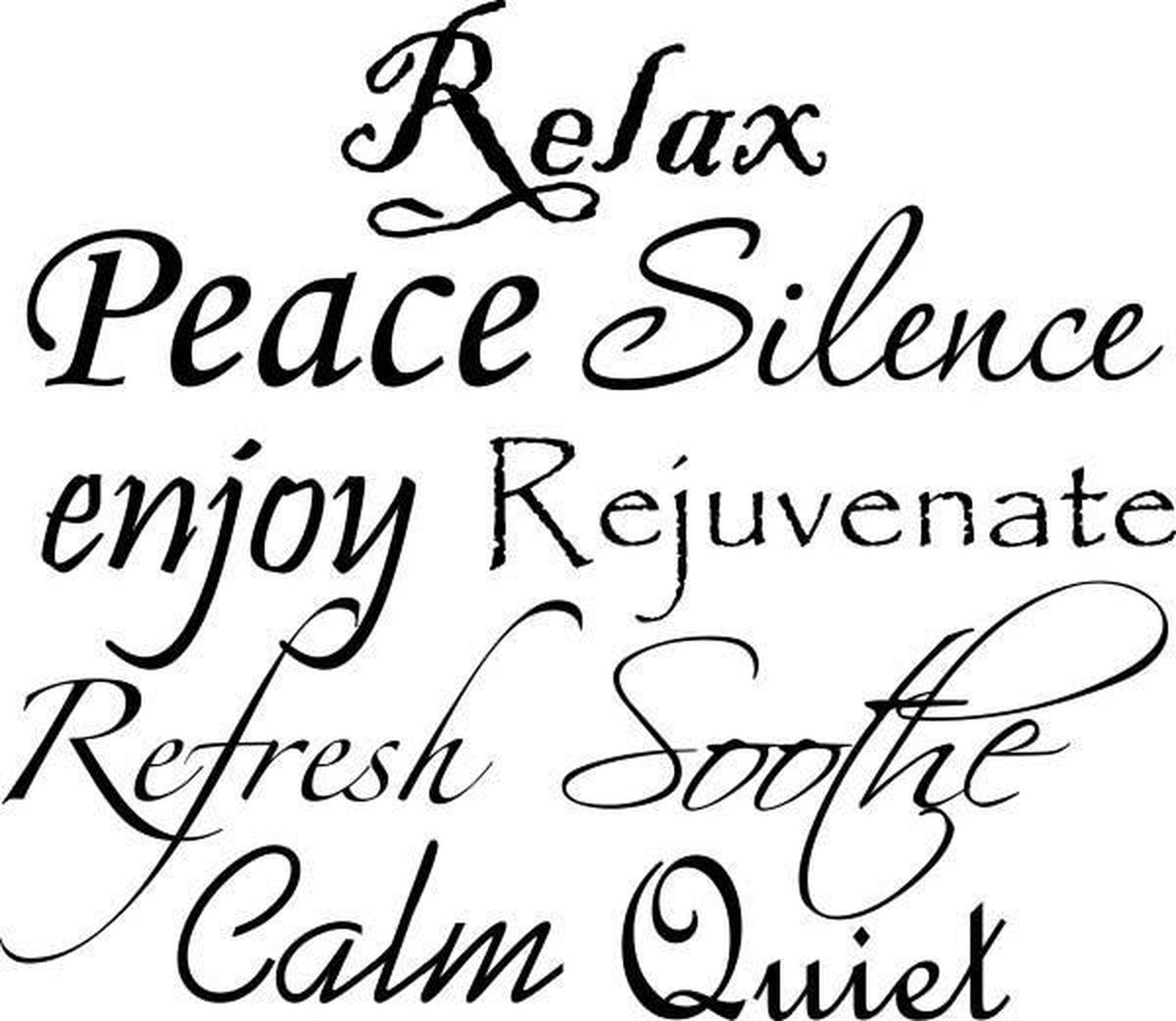 Muurtekst Muursticker Badkamer Relax