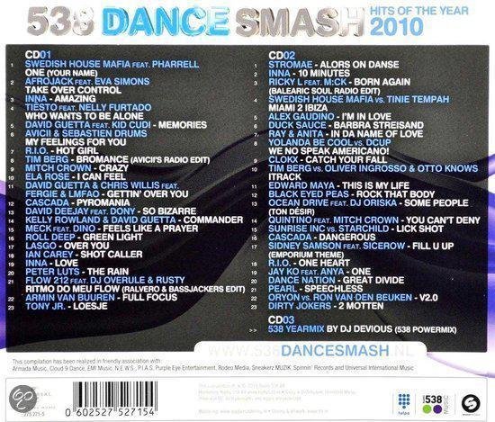 schroot kin Belichamen 538 Dance Smash Hits Of The Year 2010, various artists | CD (album) |  Muziek | bol.com