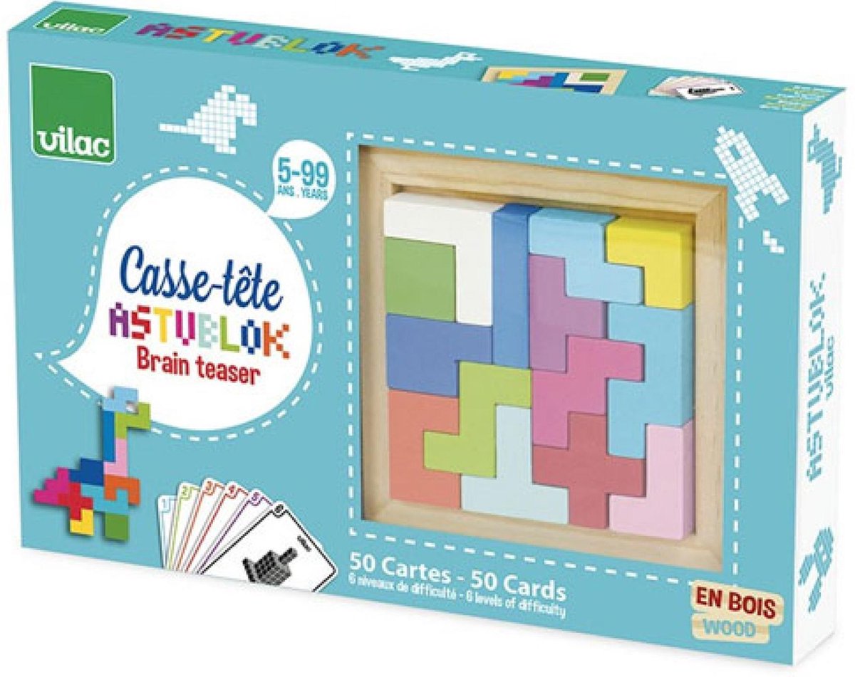 Vilac denkpuzzel Astublok van hout - (vanaf 5 jaar)