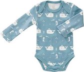 Romper walvis blauw met lange mouw, 3-6 maanden