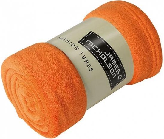 Microvezel fleece deken oranje | bol.com