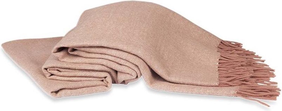 Kayori Tibet - Plaid - 50% linnen / 50% wol - 150x220 cm - Cinnamon
