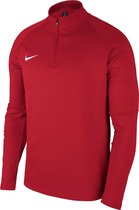 Nike Dry Academy 18 Drill  Sportshirt - Maat 140  - Unisex - rood Maat M-140/152