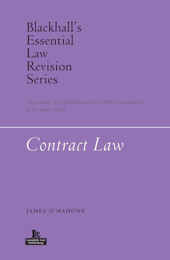 Blackhall’s Essential Law Revision Series - Contract Law - cover