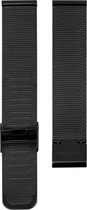 OOZOO horlogeband Milanees-Mesh edelstaal zwart 20mm