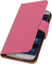 BestCases.nl Étui portefeuille de type livre rose uni pour Samsung Galaxy S5 Active G870