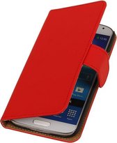 BestCases.nl Rood Effen booktype wallet cover hoesje voor Samsung Galaxy S5 Active G870