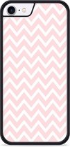 iPhone 8 Hardcase hoesje Wavy Pink - Designed by Cazy