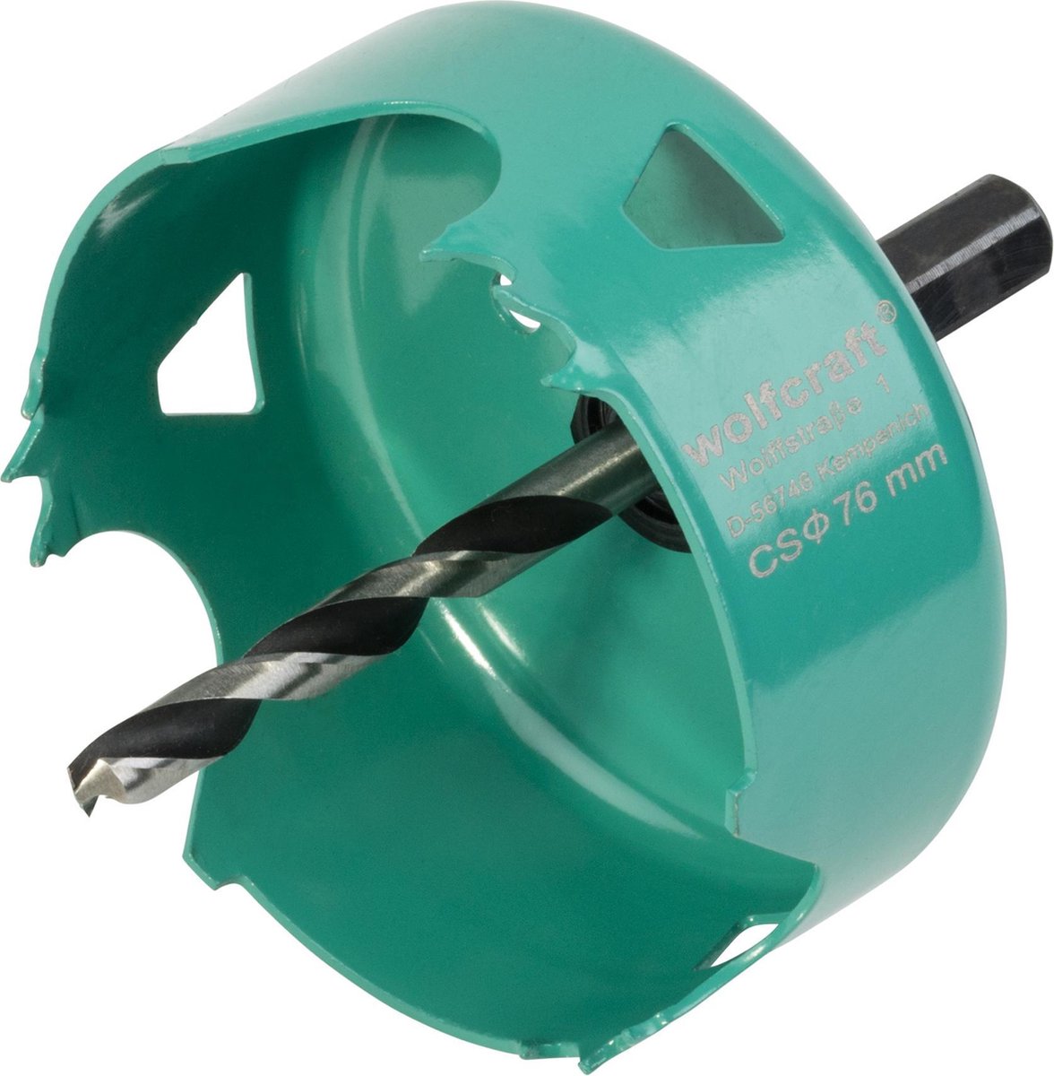 wolfcraft - Carbonstalen gatenzaag Ø 76 mm - voor Gipsplaten, OSB, Hout - 5970000