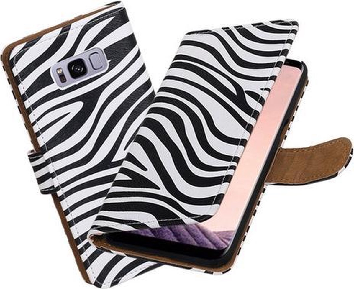 BestCases.nl Samsung Galaxy S8+ Plus Zebra booktype hoesje