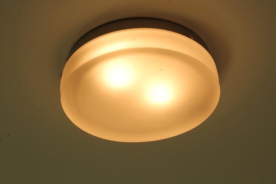 getuigenis meer en meer Politie Ronde strakke plafondlamp met mat glas | bol.com