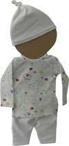 Amelius Unisexkledingset - Wit / Print - Maat 40