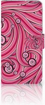 Motorola Moto G7 Power  Hoesje Bookcase Swirl Pink