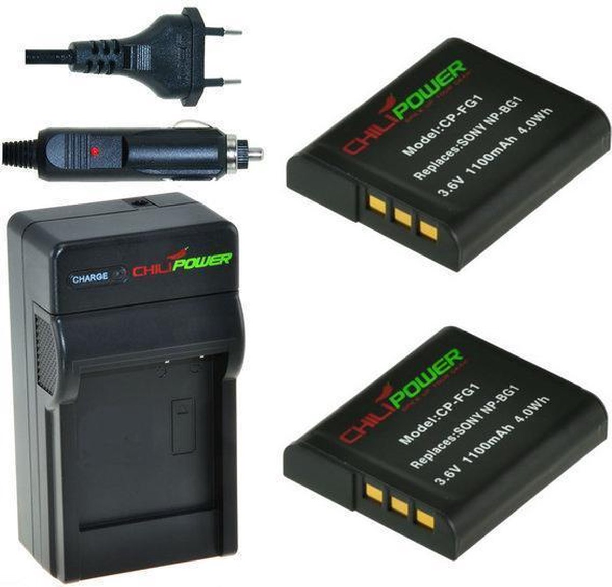 ChiliPower NP-BG1 / NP-FG1 Sony Kit - Batterie pour appareil photo | bol