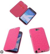 Bestcases Pink TPU Book Case Flip Cover Motief Samsung Galaxy Note 2