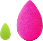 Make up foundation beauty spons 2 delige set - roze & lime groen - Make up aanbrengen was nog nooit zo gemakkelijk!