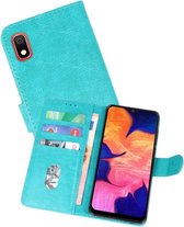 Samsung Galaxy A10 Hoesje Kaarthouder Book Case Telefoonhoesje Groen