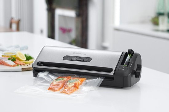 FoodSaver FFS017X appareil à emballage sous vide Noir, Acier inoxydable