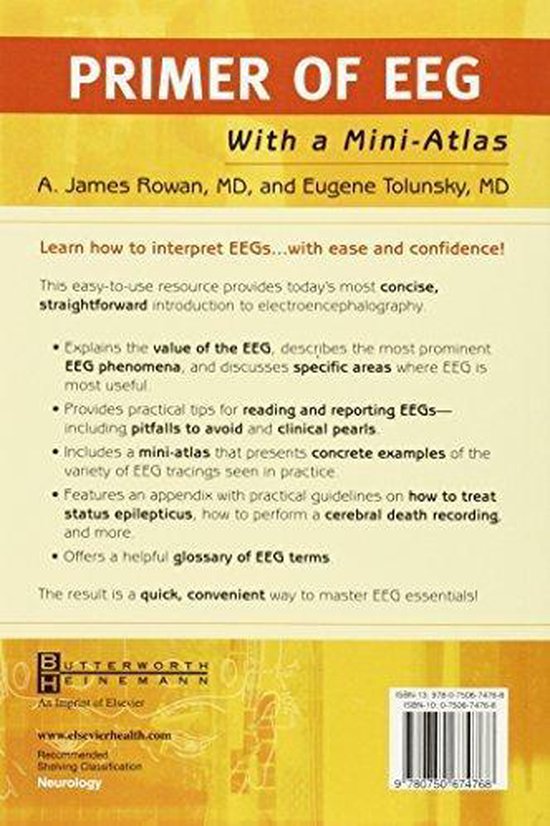 Eeg Rimer Primer of EEG | 9780750674768 | A.James Rowan | Boeken | bol.com