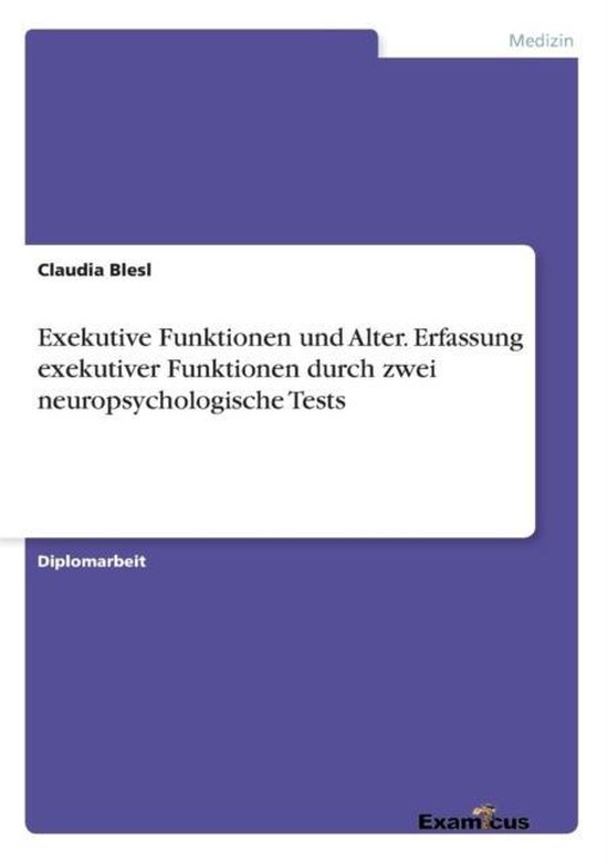 Exekutive Funktionen und Alter. Erfassung exekutiver Funktio ... - cover