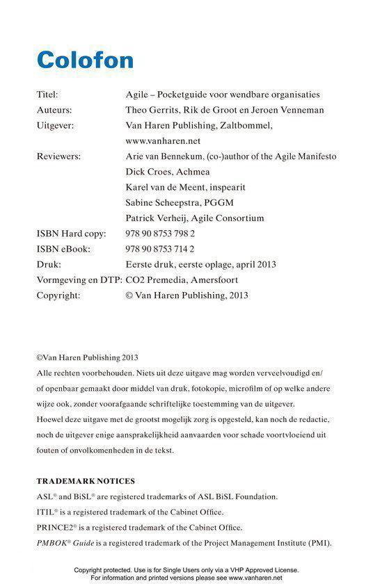 Agile Pocketguide Voor Agile Organisaties