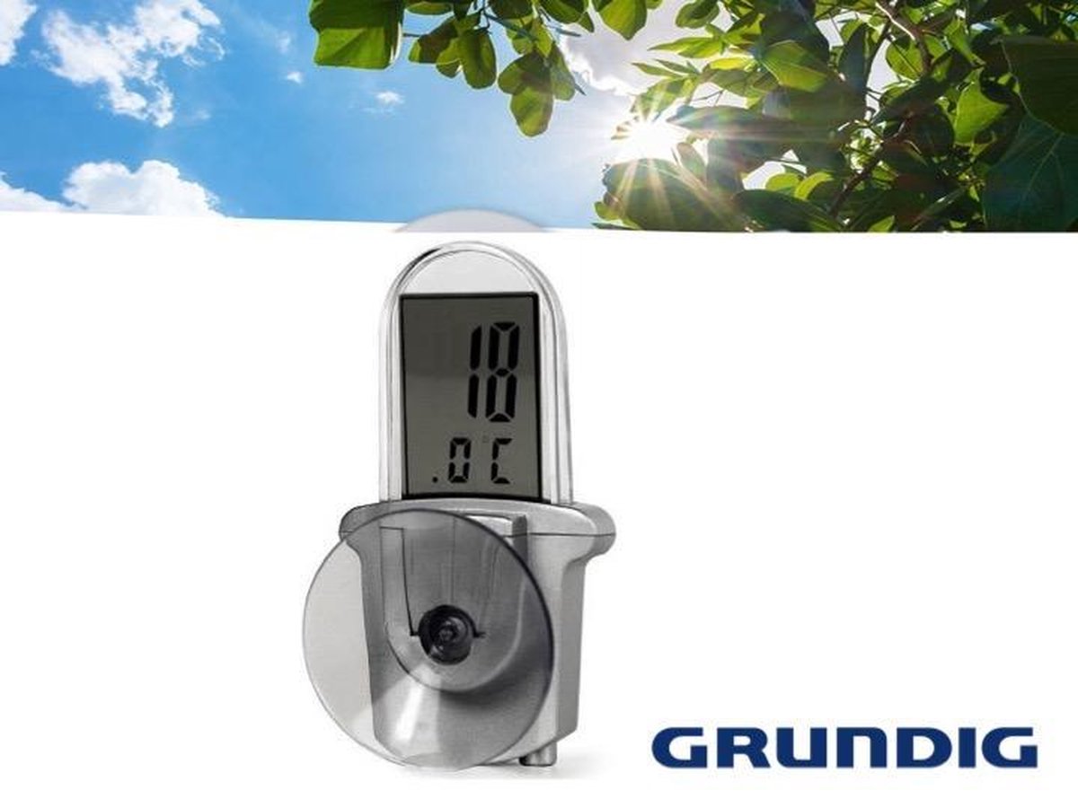 bol.com | Grundig Digitale Thermometer Met Zuignap - Outdoor Thermometer -  Thermometer Buiten