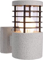 Deko-Light Merak Wandlamp Buiten - Tuinverlichting - beton look - RVS - Wit