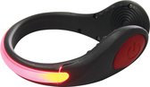 Tunturi LED Veiligheids Schoenclip - Loopschoenen LED verlichting - Hardloop verlichting - Led armband lopen - Hardloop lampjes - Rood