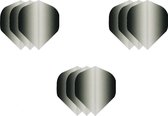 3 sets (9 stuks) Super Sterke dart flights- Dragon darts  - Fade Side Zwart - darts flights