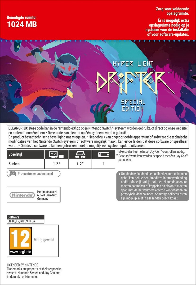 Hyper Light Drifter Nintendo Switch Download Games bol