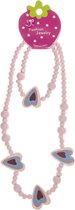 Lg-imports Kralenketting Met Armband Roze 23,5 Cm