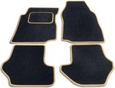 PK Automotive Complete Velours Automatten Zwart Met Beige Rand Opel Vivaro 2001-2014 (alleen voor)