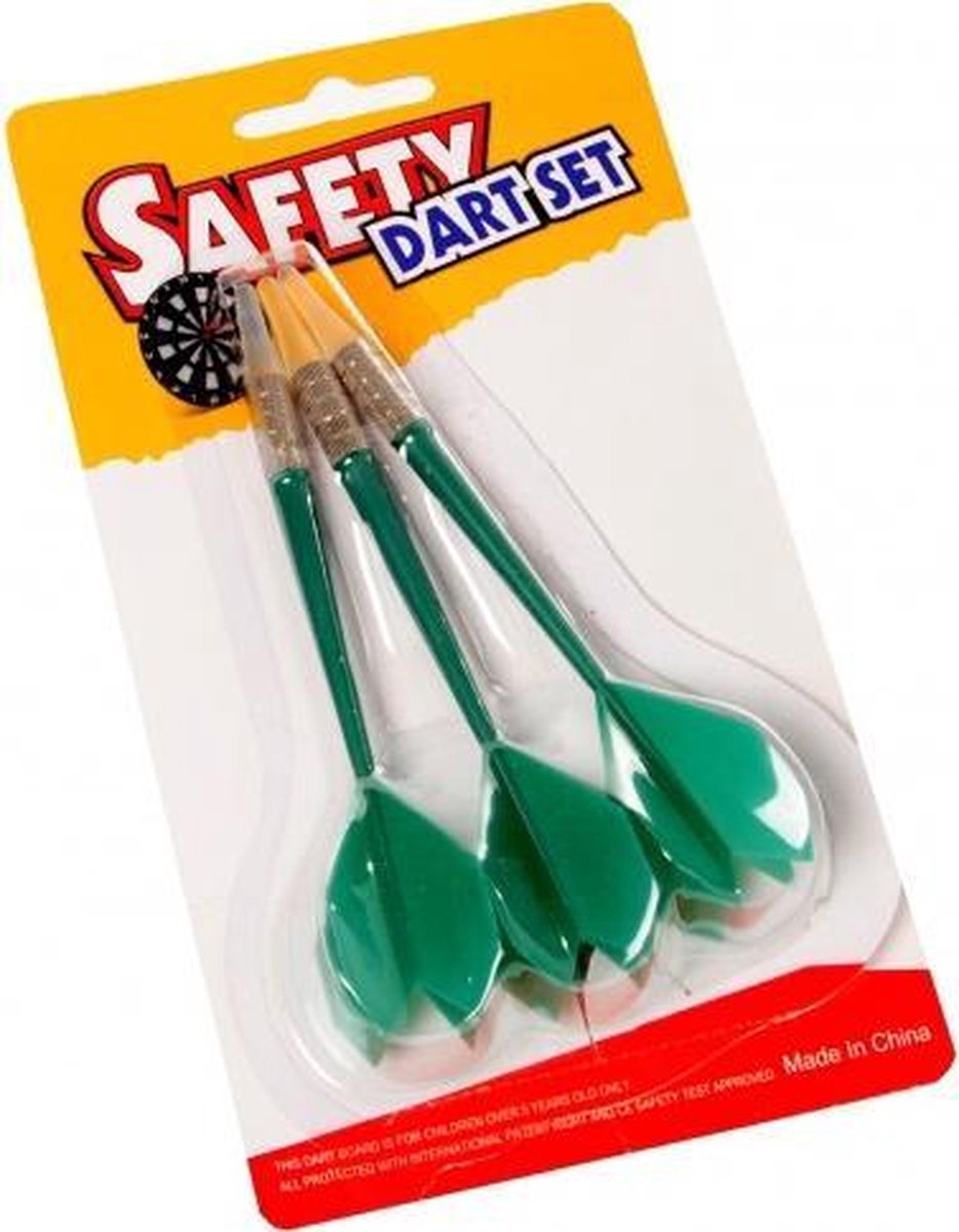consultant haag muur Longfield Set van 3 softtip dartpijlen voor safety dartbord groen | bol.com