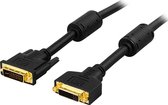 Deltaco DVI-622C, DVI-I Dual Link kabel - 5m