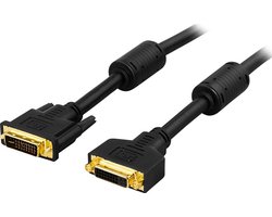 Deltaco DVI-622C, câble DVI-I Dual Link - 5 m