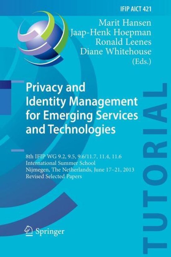 Privacy and Identity Management for Emerging Services and Te ... - cover