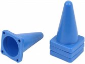 Vinex 4 Mini Pylonen - Mini Pionnen set van 4 stuk - IAAF specificatie - ca. 10 cm hoog (een halve balpen!)- Blauw