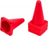 Vinex - Mini Pylonen - Mini Pionnen set van 4 stuk - IAAF specificatie - 10 cm hoog (een halve balpen!!) - Rood