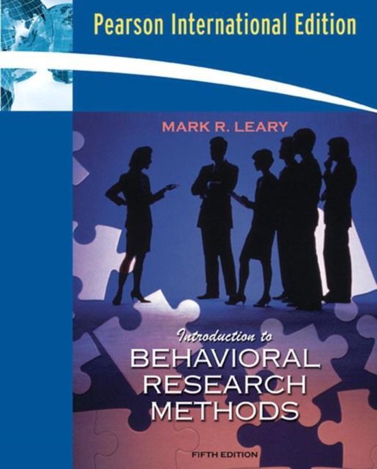 Introduction To Behavioral Research Methods - cover
