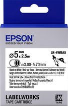 Epson -etikettencassette krimpkous (HST) LK-4WBA5, zwart/wit D5 mm (2,5 m)
