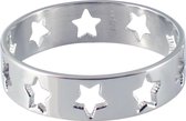 Quiges Stapelring Ring - Vulring Sterren - Dames - RVS zilverkleurig - Maat 19 - Hoogte 4mm