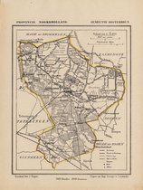 Historische kaart, plattegrond van gemeente Oosterhout in Noord Brabant uit 1867 door Kuyper van Kaartcadeau.com