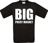 Big Pussy magnet grote maten t-shirt zwart heren XXXL