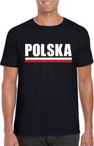 Zwart Polen supporter t-shirt voor heren 2XL